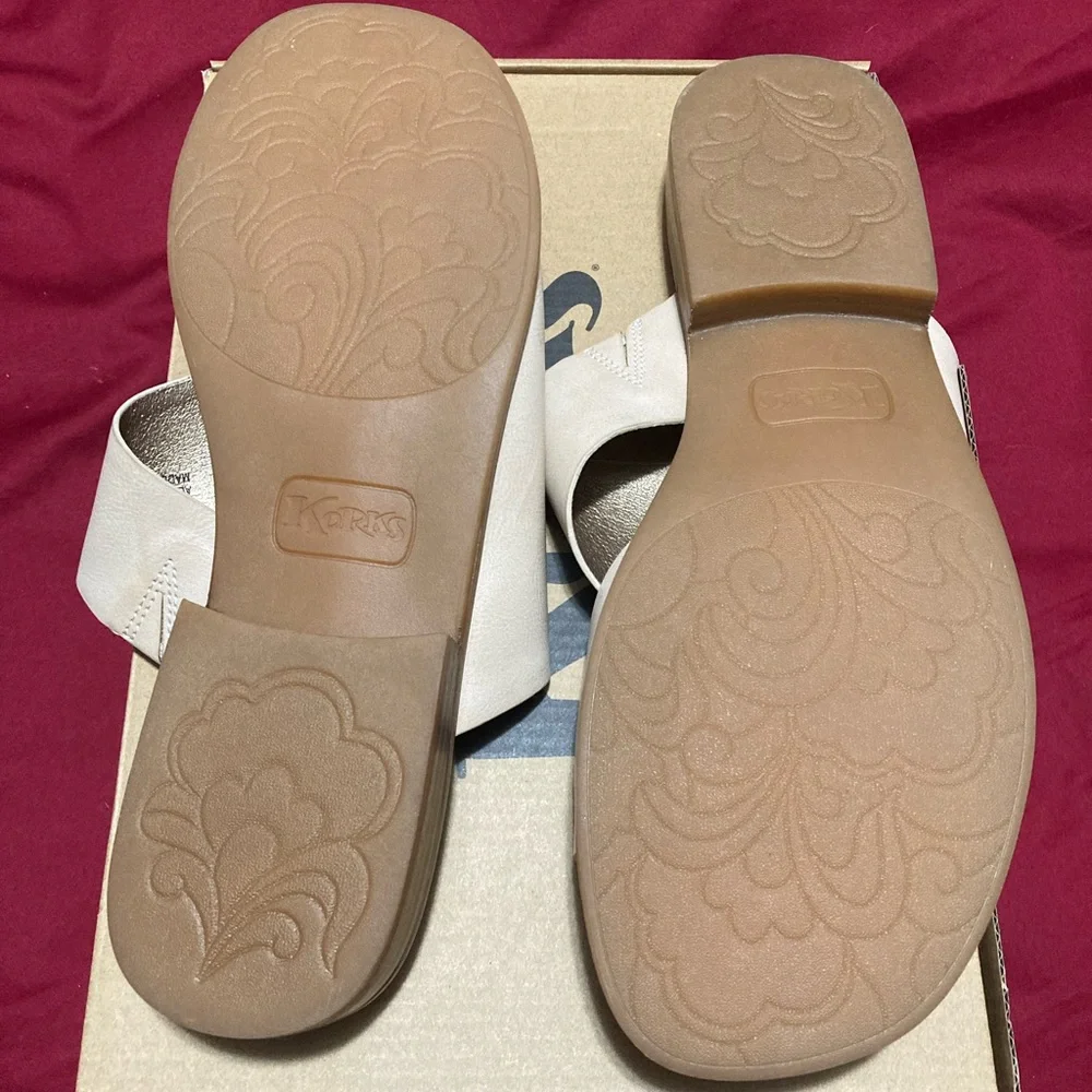 Kork-Ease Beige and Brown Women's Sandals - Picture 4 of 4